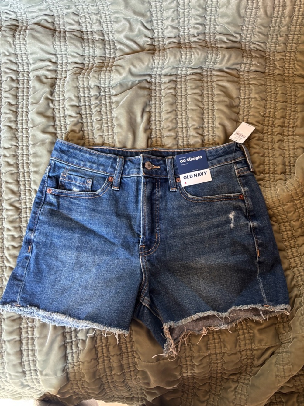 Old Navy Dark Blue OG Straight Denim Shorts